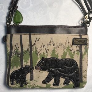 Chala Bear Safari Canvas Mini Crossbody NWT